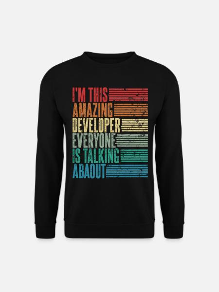 Vintage Développeur Développeur Cadeau Rétro - Sweat-shirt Unisexe - noir
