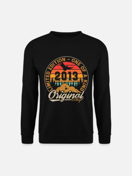 Original 2013 Vintage Retro Geburtstagsgeschenk - Unisex Pullover - Schwarz