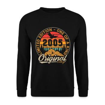 Original 2005 Vintage Rétro Cadeau D'anniversaire - Sweat-shirt Unisexe - noir - Devant - Alina (178cm) & Michal (187cm)