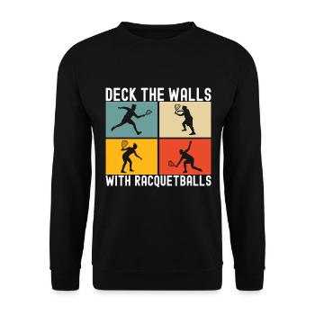 Racquetball Racquetball Player - Unisex Sweatshirt - black - Front - Alina (178cm) & Michal (187cm)