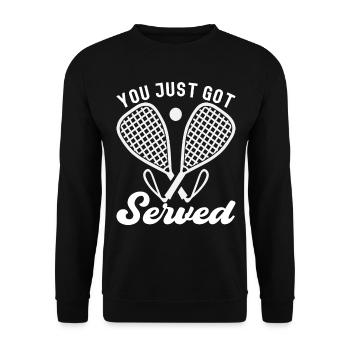 Racquetball Racquetball Player - Unisex Sweatshirt - black - Front - Alina (178cm) & Michal (187cm)