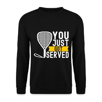 Racquetball Racquetball Player - Unisex Sweatshirt - black - Front - Alina (178cm) & Michal (187cm)