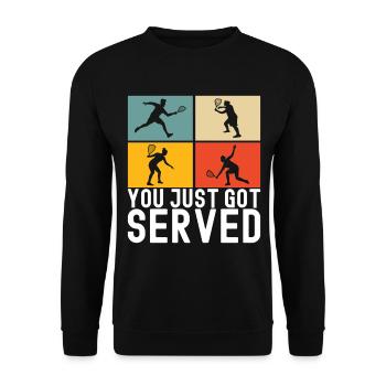 Racquetball Racquetball Player - Unisex Sweatshirt - black - Front - Alina (178cm) & Michal (187cm)