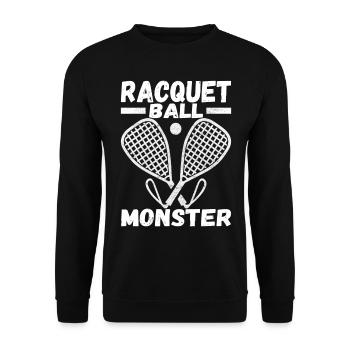 Racquetball Racquetball Player - Unisex Sweatshirt - black - Front - Alina (178cm) & Michal (187cm)