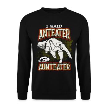 Ameisenbär Anteater lustiger Spruch für Tante, Pun - Unisex Pullover - Schwarz - Vorne - Alina (178cm) & Michal (187cm)
