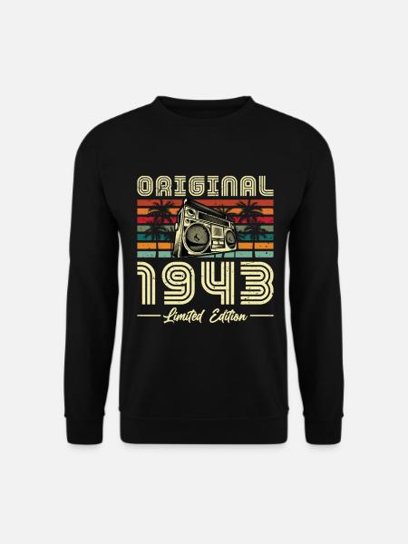 Original 1943 Vintage Retro Geburtstagsgeschenk - Unisex Pullover - Schwarz