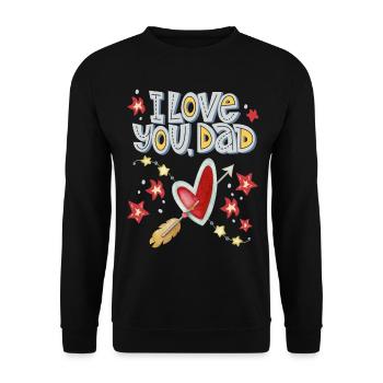 Father, Father's Day, Daddy-Daddy, Dad-Daddy Saying - Unisex Sweatshirt - black - Front - Alina (178cm) & Michal (187cm)