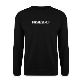 Feuerwehr - Einsatzbereit - Unisex Pullover - Schwarz - Vorne - Alina (178cm) & Michal (187cm)