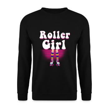 Inline Skater - Unisex Pullover - Schwarz - Vorne - Alina (178cm) & Michal (187cm)