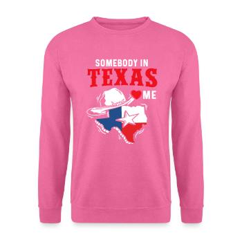 Texas Cadeau Huston Austin Dallas El Paso Rodeo - Sweat-shirt Unisexe - rose - Devant