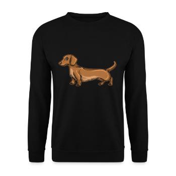 Dachshund Gift Dixie Viennese Doxie Dachshund - Unisex Sweatshirt - black - Front - Alina (178cm) & Michal (187cm)