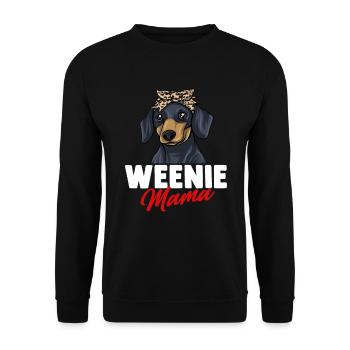 Dachshund Gift Dixie Viennese Doxie Dachshund - Unisex Sweatshirt - black - Front - Alina (178cm) & Michal (187cm)
