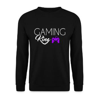 Gaming King - Unisex Sweatshirt - black - Front - Alina (178cm) & Michal (187cm)