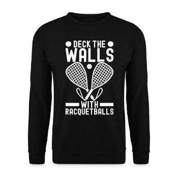 Racquetball Racquetball Player - Unisex Sweatshirt - black - Front - Alina (178cm) & Michal (187cm)