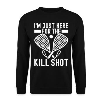 Racquetball Racquetball Player - Unisex Sweatshirt - black - Front - Alina (178cm) & Michal (187cm)