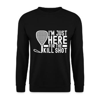 Racquetball Racquetball Player - Unisex Sweatshirt - black - Front - Alina (178cm) & Michal (187cm)