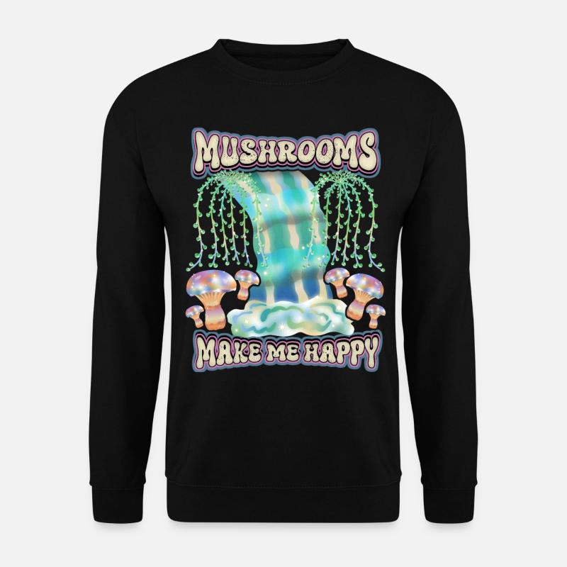 Champignons Magiques, Champignons Psychédéliques Surréalisme - Sweat-shirt Unisexe - noir