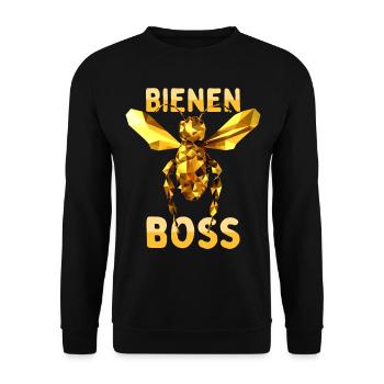 Bienenboss Imker Honig Dealer Bienenzüchter Bienen - Unisex Pullover - Schwarz - Vorne - Alina (178cm) & Michal (187cm)