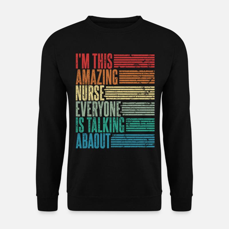 Infirmière Infirmière Cadeau Rétro - Sweat-shirt Unisexe - noir