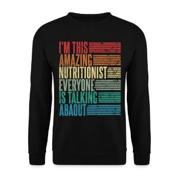 Diététiste nutritionniste Cadeau - Sweat-shirt Unisexe - noir - Devant - Alina (178cm) & Michal (187cm)