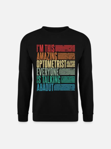 Vintage Augenoptiker Augenoptikerin Geschenk Retro - Unisex Pullover - Schwarz
