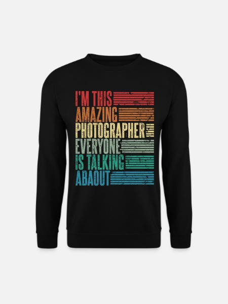 Vintage Photographer Photographer Gift Retro - Unisex Sweatshirt - black
