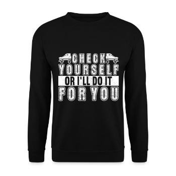 Roller derby - Sweat-shirt Unisexe - noir - Devant - Alina (178cm) & Michal (187cm)