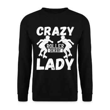 Roller derby - Sweat-shirt Unisexe - noir - Devant - Alina (178cm) & Michal (187cm)