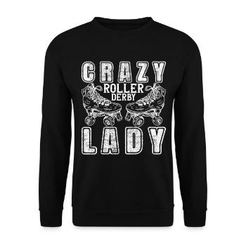 Roller derby - Sweat-shirt Unisexe - noir - Devant - Alina (178cm) & Michal (187cm)
