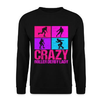 Roller derby - Sweat-shirt Unisexe - noir - Devant - Alina (178cm) & Michal (187cm)