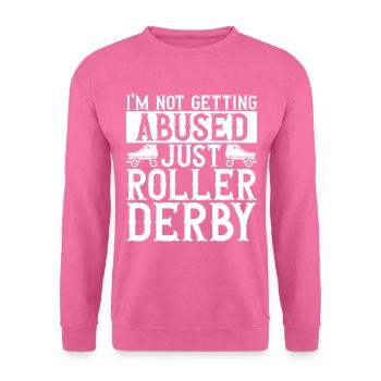 Roller derby - Sweat-shirt Unisexe - rose - Devant