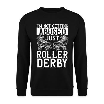 Roller derby - Sweat-shirt Unisexe - noir - Devant - Alina (178cm) & Michal (187cm)