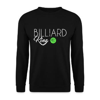 Billiard King - Unisex Pullover - Schwarz - Vorne - Alina (178cm) & Michal (187cm)