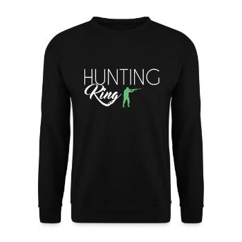 Hunting King - Unisex Pullover - Schwarz - Vorne - Alina (178cm) & Michal (187cm)