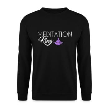 Roi de la méditation - Sweat-shirt Unisexe - noir - Devant - Alina (178cm) & Michal (187cm)