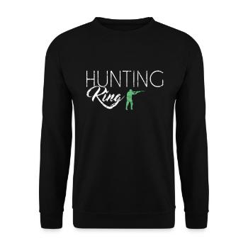 Hunting King - Unisex Pullover - Schwarz - Vorne - Alina (178cm) & Michal (187cm)