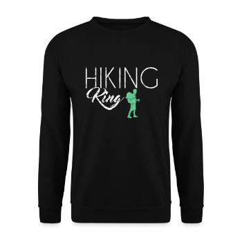 Hiking King - Unisex Sweatshirt - black - Front - Alina (178cm) & Michal (187cm)