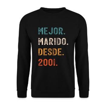 L'homme meilleur mari depuis 2001 - Sweat-shirt Unisexe - noir - Devant - Alina (178cm) & Michal (187cm)