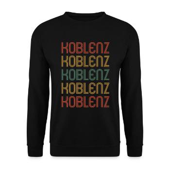 Koblenzerin Koblenzer Koblenz - Unisex Sweatshirt - black - Front - Alina (178cm) & Michal (187cm)
