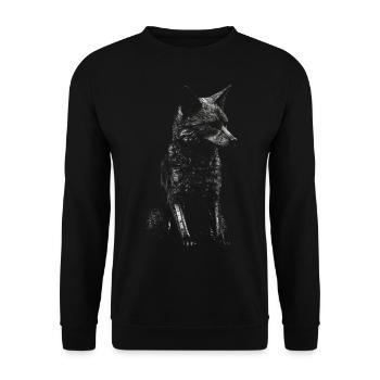 Fuchs Tierliebhaber Geschenk Wildtier Tier Motiv - Unisex Pullover - Schwarz - Vorne - Alina (178cm) & Michal (187cm)