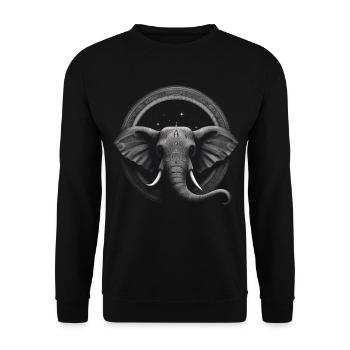 Elephant Animal Gift Africa Art - Sweat-shirt Unisexe - noir - Devant - Alina (178cm) & Michal (187cm)