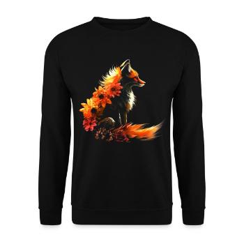 Fuchs Tierliebhaber Geschenk Wildtier Tier Motiv - Unisex Pullover - Schwarz - Vorne - Alina (178cm) & Michal (187cm)