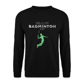 Chemise de badminton - Sweat-shirt Unisexe - noir - Devant - Alina (178cm) & Michal (187cm)