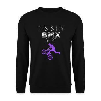 BMX Shirt - Unisex Sweatshirt - black - Front - Alina (178cm) & Michal (187cm)