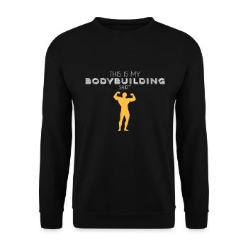 Chemise de musculation - Sweat-shirt Unisexe - noir - Devant - Alina (178cm) & Michal (187cm)