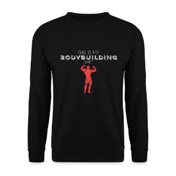 Chemise de musculation - Sweat-shirt Unisexe - noir - Devant - Alina (178cm) & Michal (187cm)