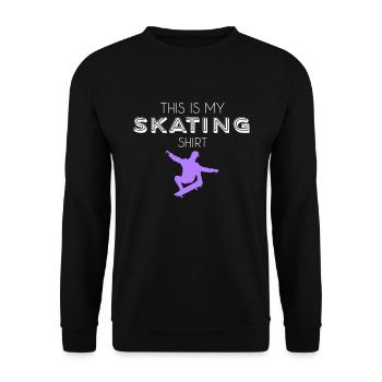 skating shirt - Unisex Pullover - Schwarz - Vorne - Alina (178cm) & Michal (187cm)