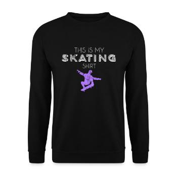 skating shirt - Unisex Pullover - Schwarz - Vorne - Alina (178cm) & Michal (187cm)