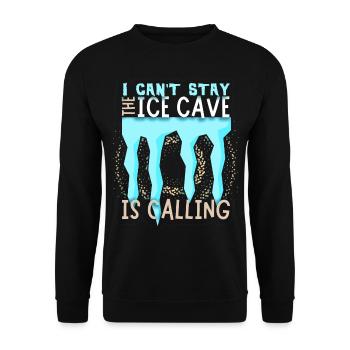 Spéléologue, Ice Cave Ice Cave Research Saying - Sweat-shirt Unisexe - noir - Devant - Alina (178cm) & Michal (187cm)