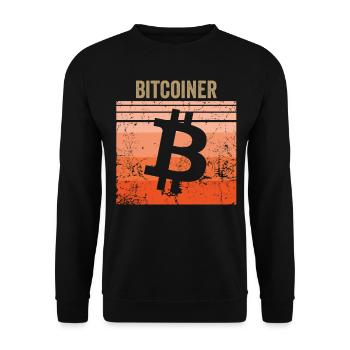 Bitcoiner - Unisex Pullover - Schwarz - Vorne - Alina (178cm) & Michal (187cm)